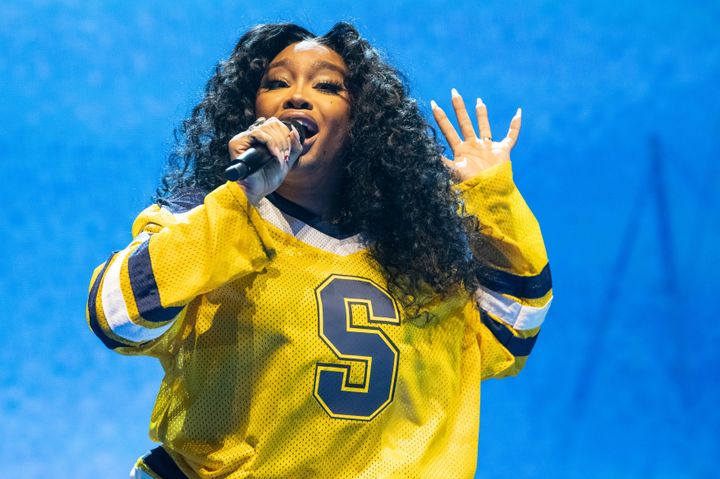 SZA performing during her "SOS" Tour.