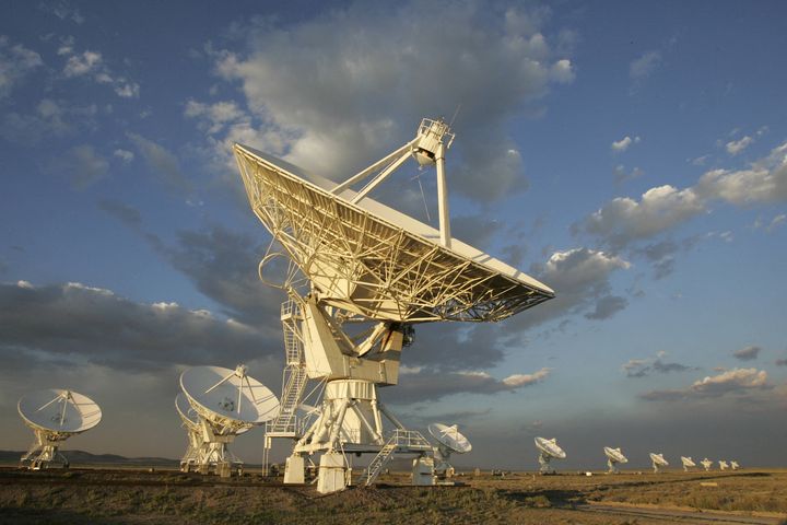 Very Large Array (VLA), one of the world's premier astronomical radio observatories, on the Plains of San Agustin 50 miles west of Socorro, New Mexico, which was used to help detect the sound of the universe.