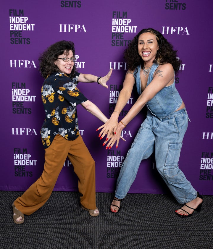 Filmmaker Julie Cohen (left) is pictured with River Gallo, who is profiled in "Every Body."