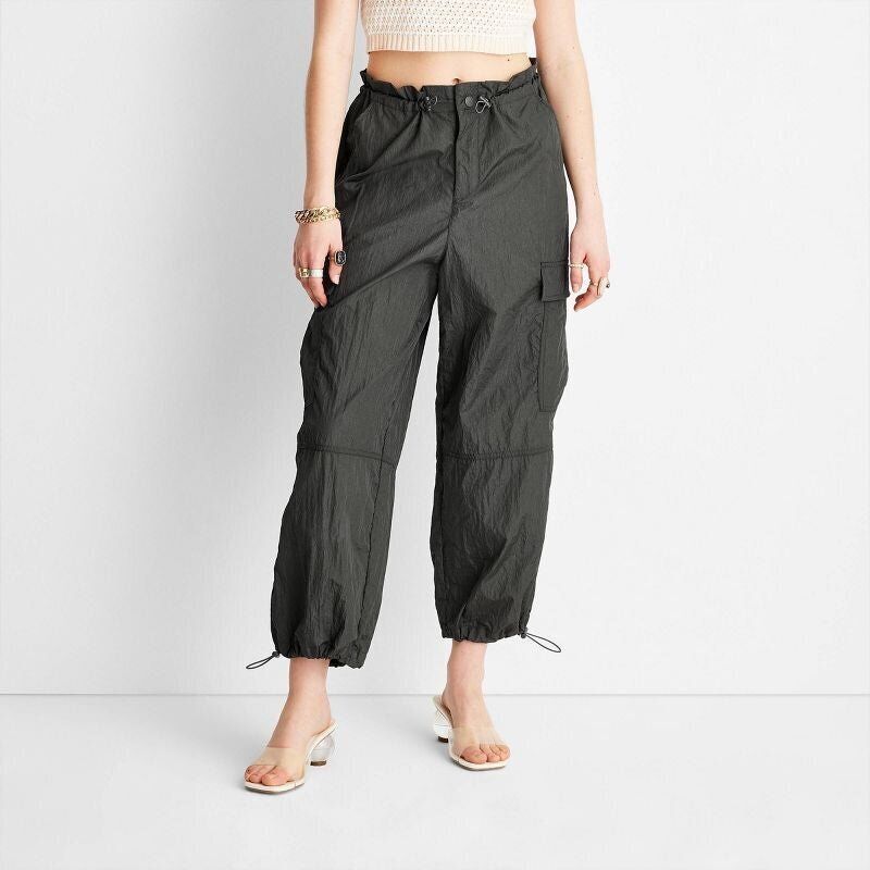Women's Cargo Graphic Pants - Gray Xs : Target