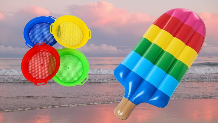 Sand sifters and popsicle inflatable float