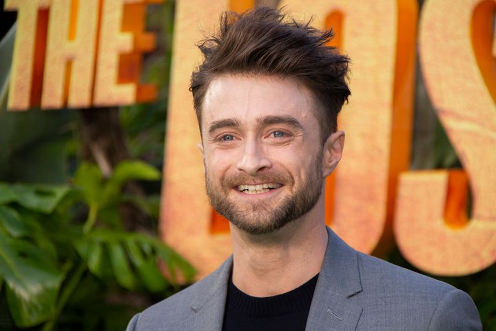 Daniel Radcliffe attends the premiere of "The Lost City" in London on March 31, 2022. 