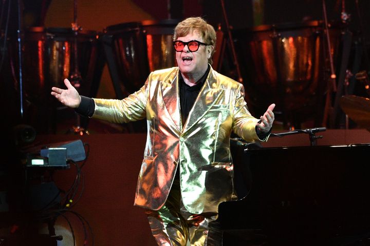 Elton's last UK gig was at Glastonbury last month