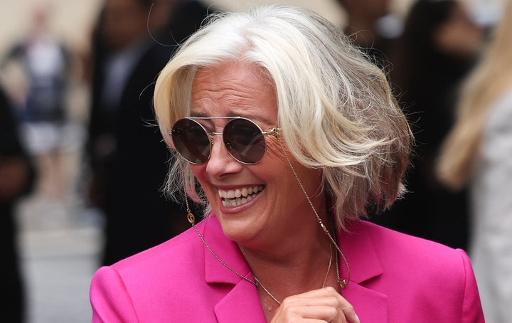 Dame Emma Thompson at the Giorgio Armani Privé Haute Couture show during Paris Fashion Week