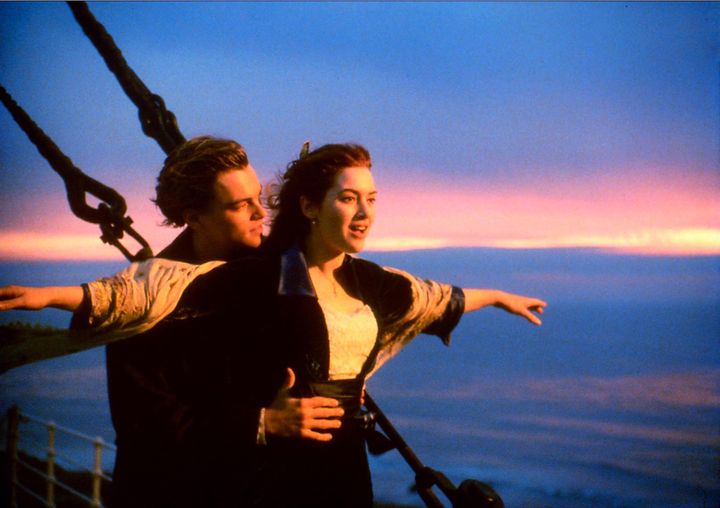 Leonardo Di Caprio and Kate Winslet in Titanic