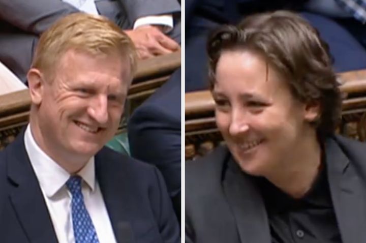 Oliver Dowden joined in the laughter following Mhairi Black's joke