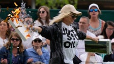 Climate Protesters Briefly Halt Play On Third Day Of Wimbledon