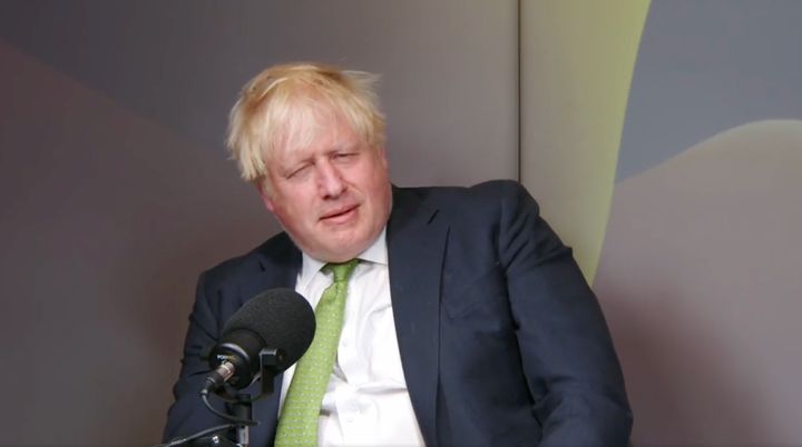 Boris Johnson mocks the question from Julia Macfarlane on the One Decision podcast.