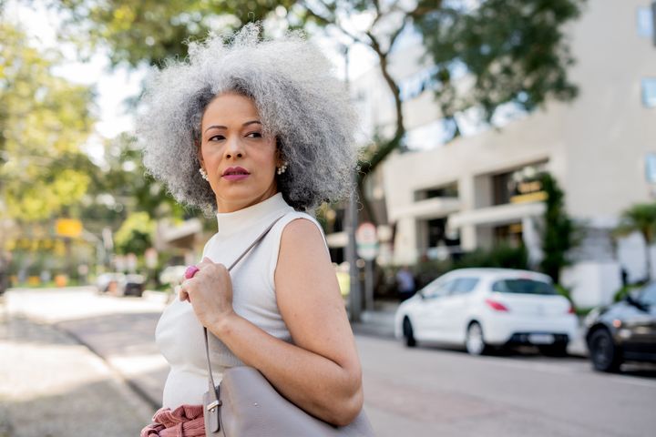 Portrait of mature businesswoman in the city