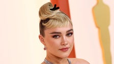 Florence Pugh Debuts Bold Pink Buzz Cut At Valentino Show