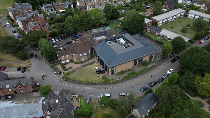 Overhead view of The Study Preparatory School in Camp Road, Wimbledon.