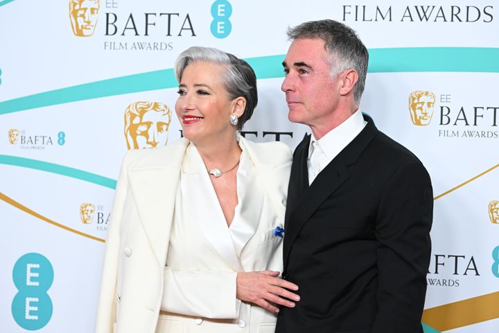 Dame Emma and Greg Wise at last year's Baftas