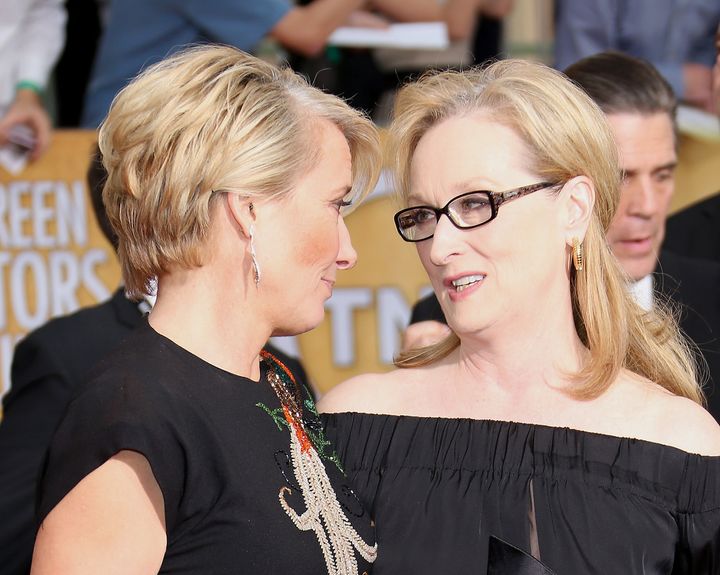 Emma Thompson and Meryl Streep at the 2014 SAG Awards