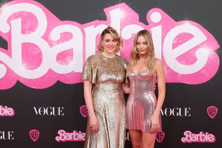 Greta Gerwig and Margot Robbie in Australia last week