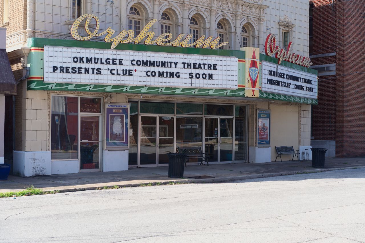 The Orpheum Theater, in downtown Okmulgee, was featured in Season 1, Episode 5, in which Cheese rides along with Lighthorse police officer Big (Zahn McClarnon), and they bump into Bucky (Wes Studi) outside the theater.