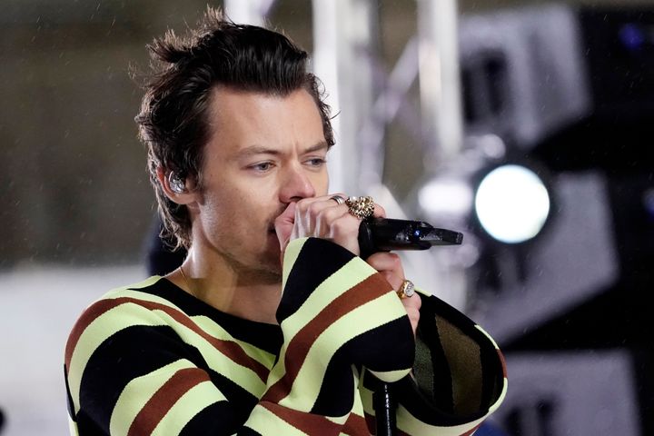 Harry Styles performs on NBC's Today show at Rockefeller Plaza on May 19, 2022, in New York.