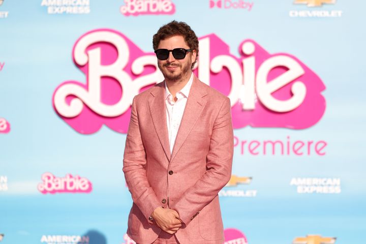 Michael Cera at the premiere of Barbie held at Shrine Auditorium and Expo Hall on July 9, 2023 in Los Angeles, California.