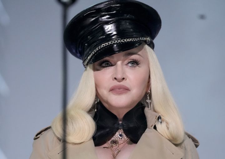 Madonna on stage at the VMAs in 2021