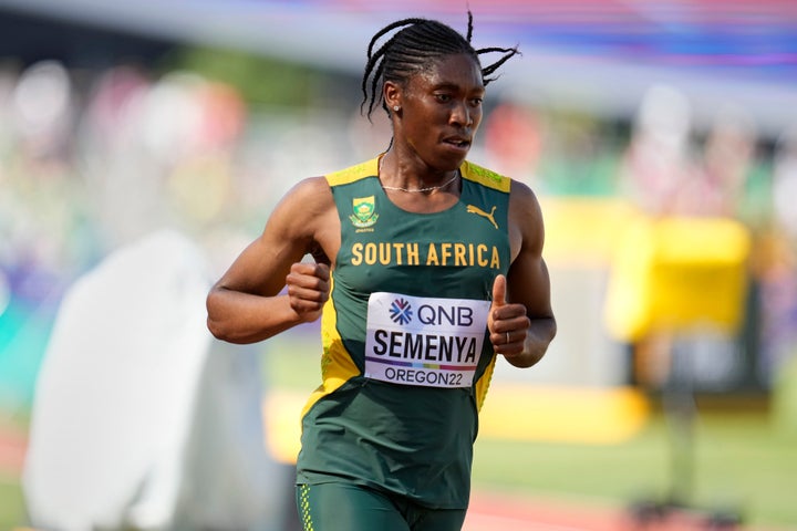 Caster Semenya, of South Africa, competes during a heat in the women's 5000-meter run at the World Athletics Championships on July 20, 2022, in Eugene, Oregon. The European Court of Human Rights is expected to deliver what could be the final word Tuesday in Olympic champion runner Caster Semenya's yearslong legal challenge against rules that force her and other female athletes to lower their natural hormone levels through medical intervention to be allowed to compete in women's track and field races.