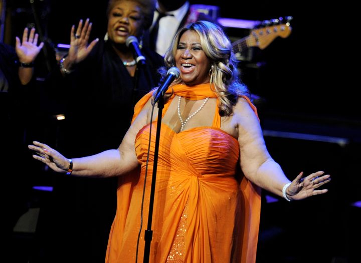 LOS ANGELES, CA - JULY 25: Singer Aretha Franklin performs at the Nokia Theatre L.A. Live on July 25, 2012 in Los Angeles, California. (Photo by Kevin Winter/Getty Images)