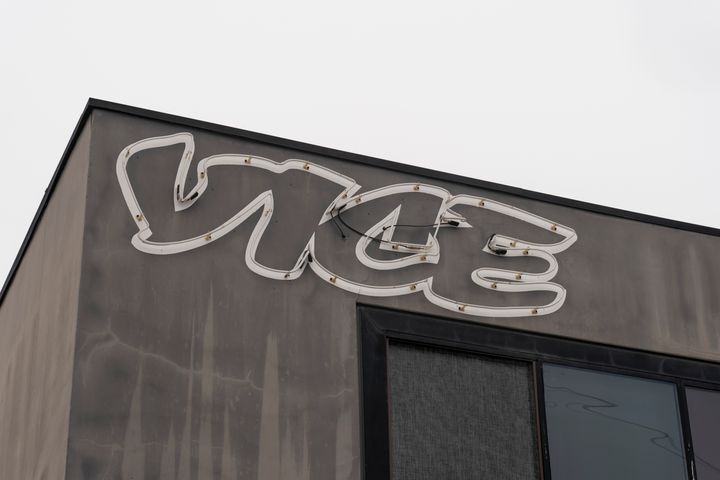 Vice Media's Los Angeles office building, photographed on May 15, 2023, the same day as its bankruptcy filing. 