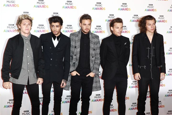 One Direction pictured during one of their final appearances as a five-piece in 2014
