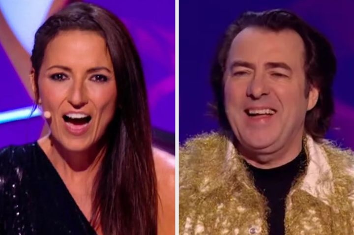 Davina McCall and Jonathan Ross on The Masked Singer