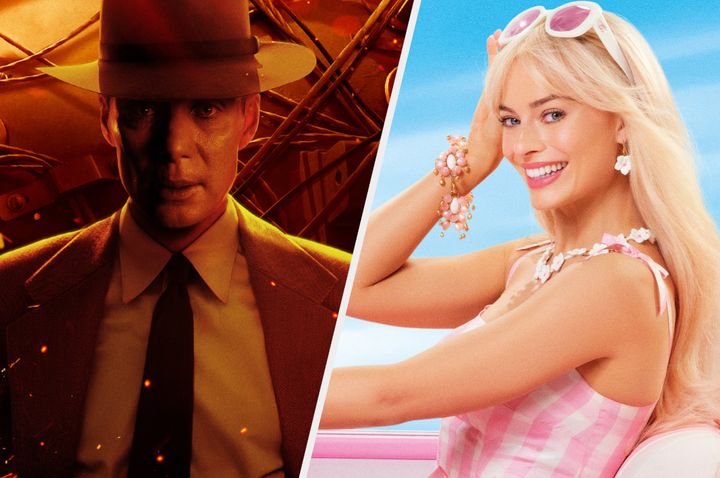 Cillian Murphy and Margot Robbie in Oppenheimer and Barbie, respectively