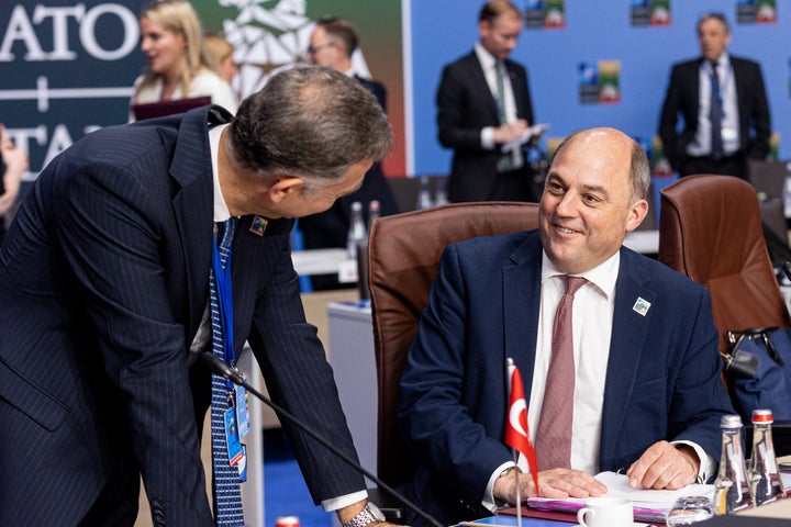 Ben Wallace at the NATO summit in Vilnius, Lithuania. 