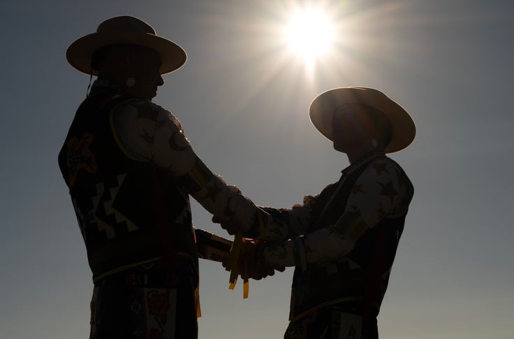 Stevens (left) is Northern Ute and Apache, while Snyder is Navajo and Ute.