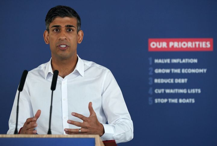 Rishi Sunak launched his five promises in January.