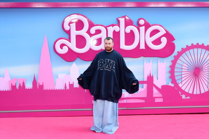Sam Smith attends the Barbie European Premiere at Cineworld Leicester Square 