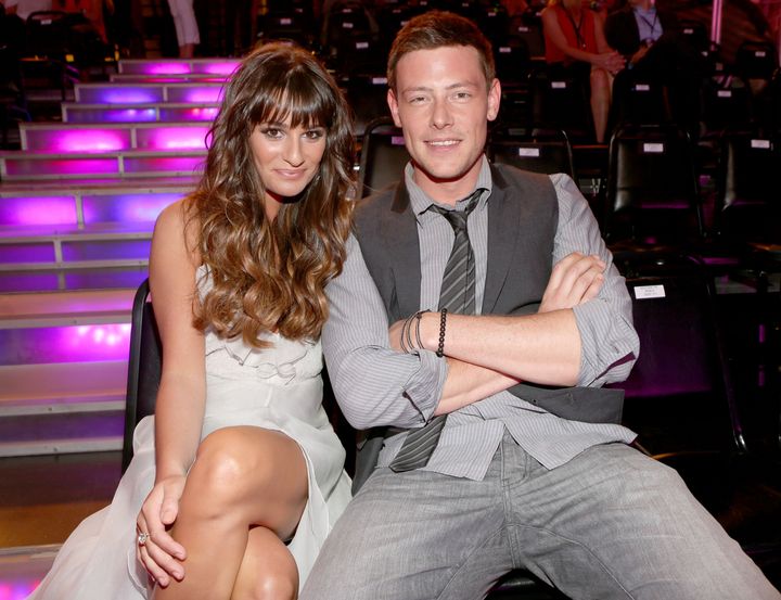 Lea Michele and Cory Monteith in 2012