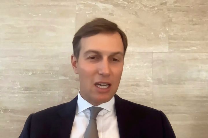 An image of former White House senior adviser Jared Kushner during a video interview with the House Select Committee investigating the Jan. 6, 2021, attack on the U.S. Capitol.