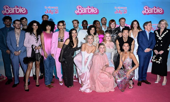 Some of the Barbie movie's cast and crew at the European premiere in London earlier this week