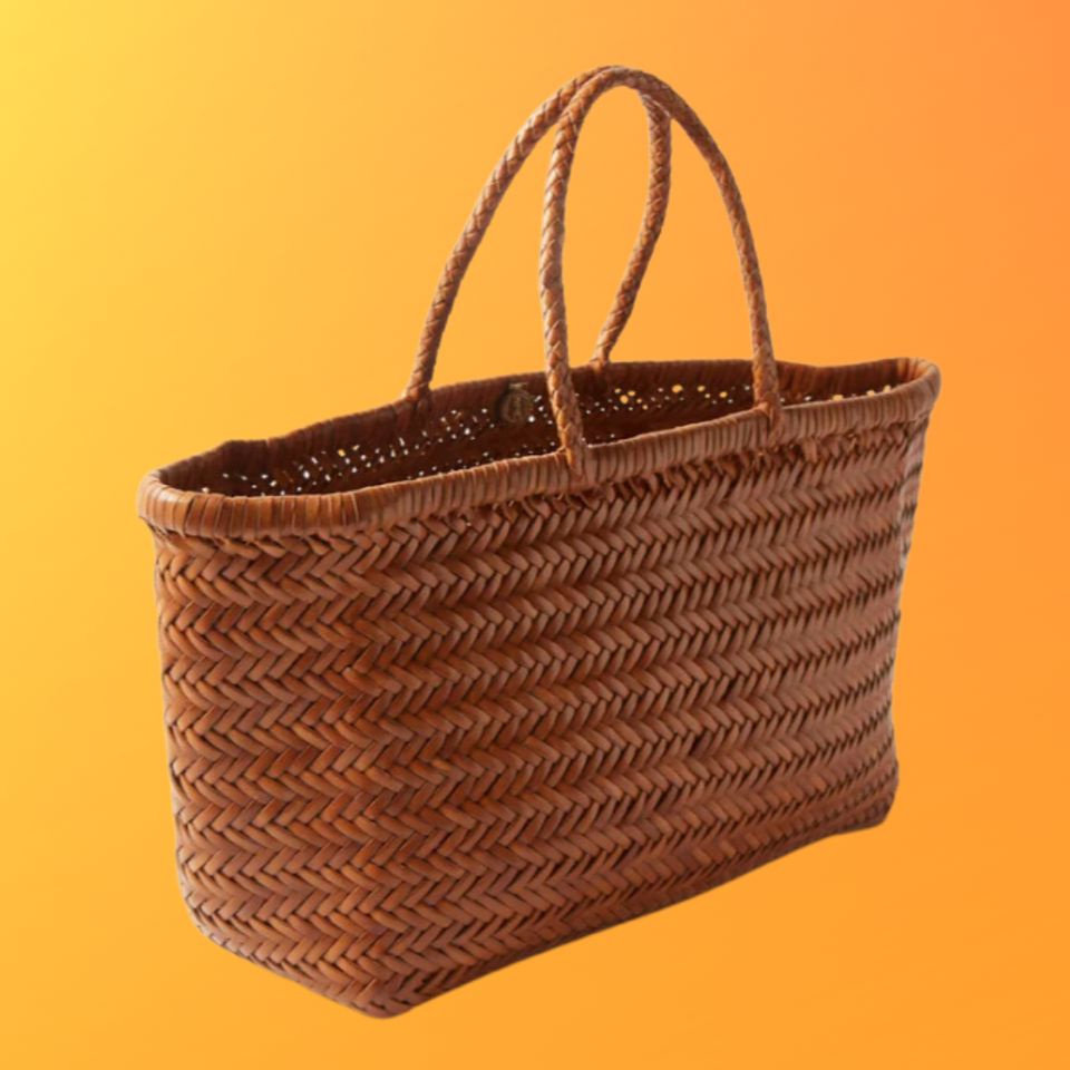 Dragon diffusion French vintage woven bag genuine leather woven vegetable  basket ins hot selling internet celebrity women's bag - AliExpress