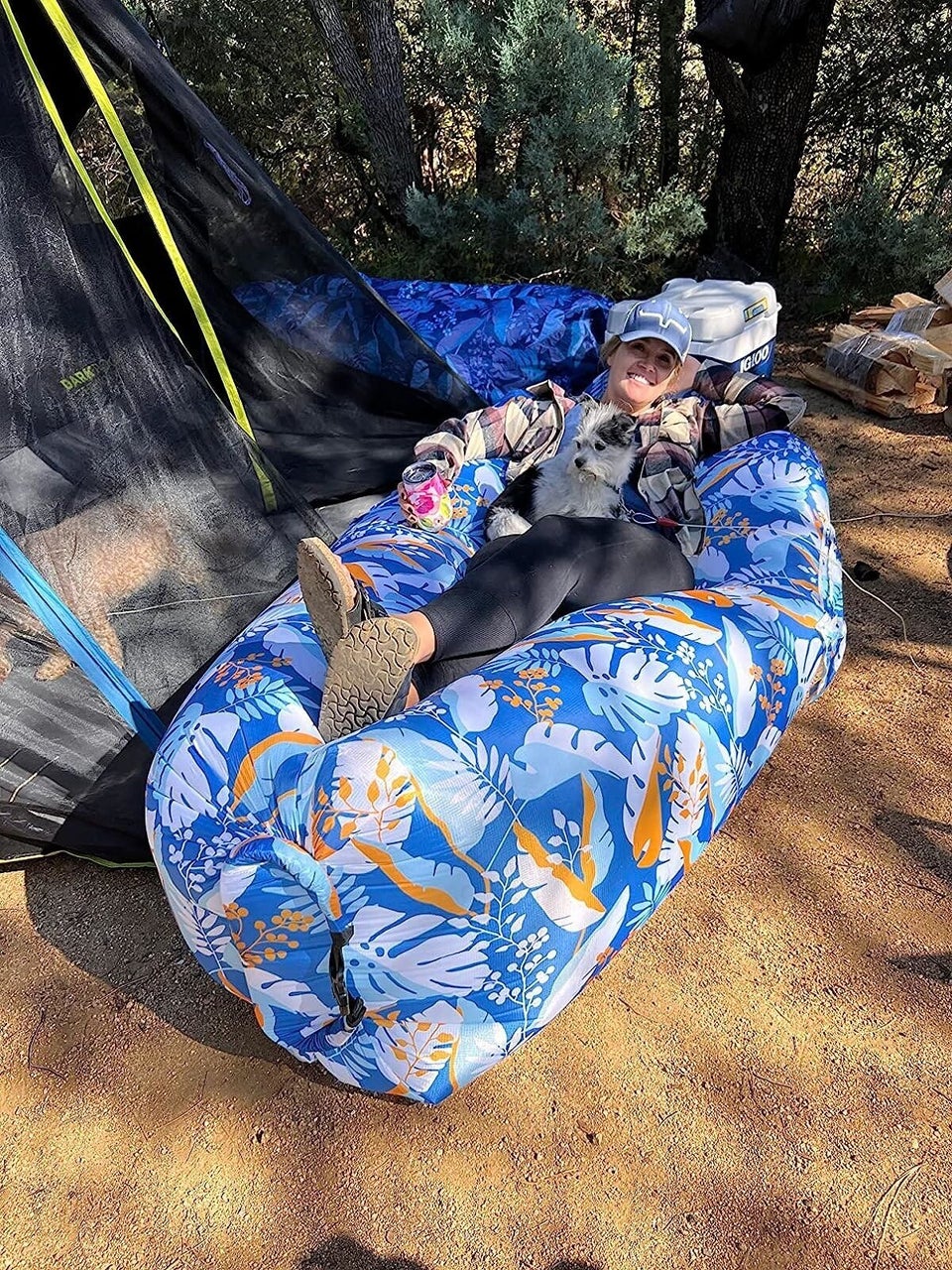 An inflatable lounge chair that will make a sunny outdoor nap feel like the height of luxury. You inflate it just by whipping it in the wind, meaning no pesky hand pumps or electricity needed!