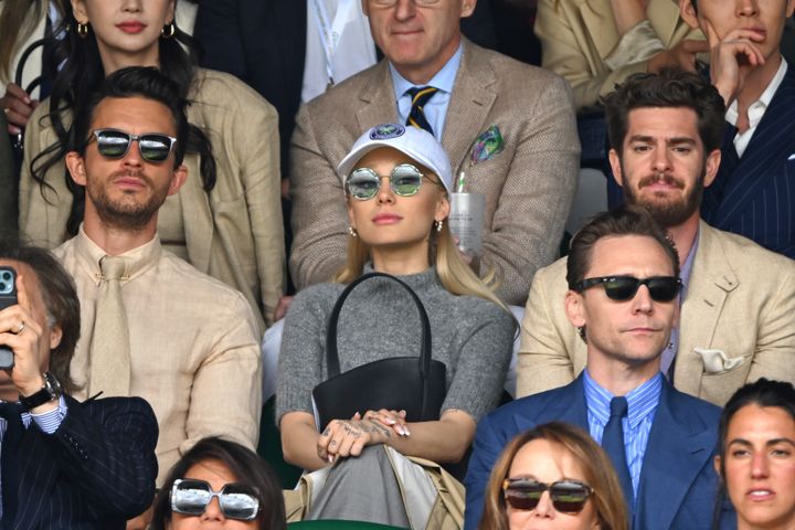 Ariana Grande – and some famous pals – at the Wimbledon final on Sunday evening