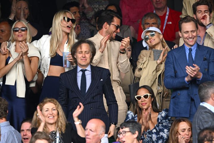 Celebs in the crowd celebrating... something tennis-related, we suppose