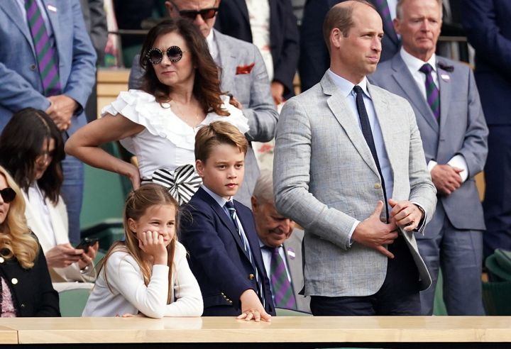 Prince William with his children Princess Charlotte and Prince George