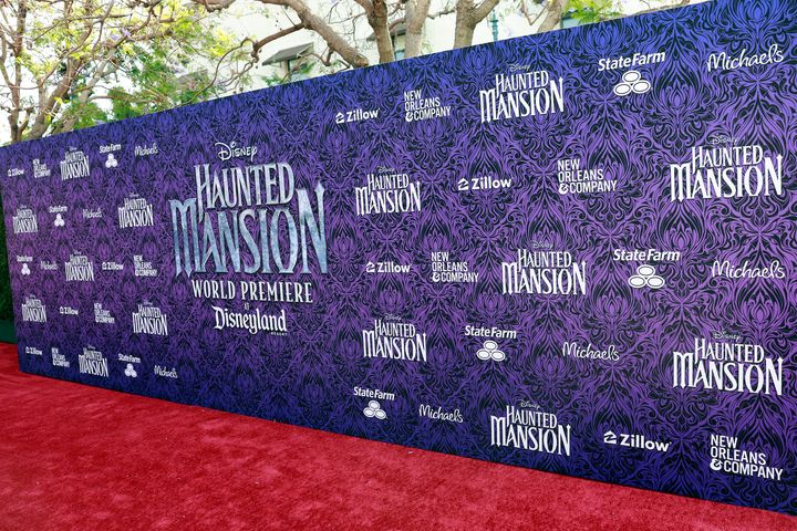 A shot of the Haunted Mansion premiere, which took place over the weekend