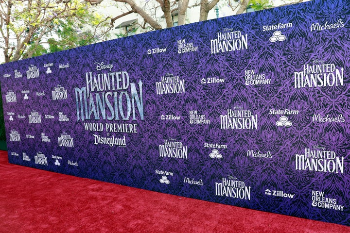 A shot of the Haunted Mansion premiere, which took place over the weekend