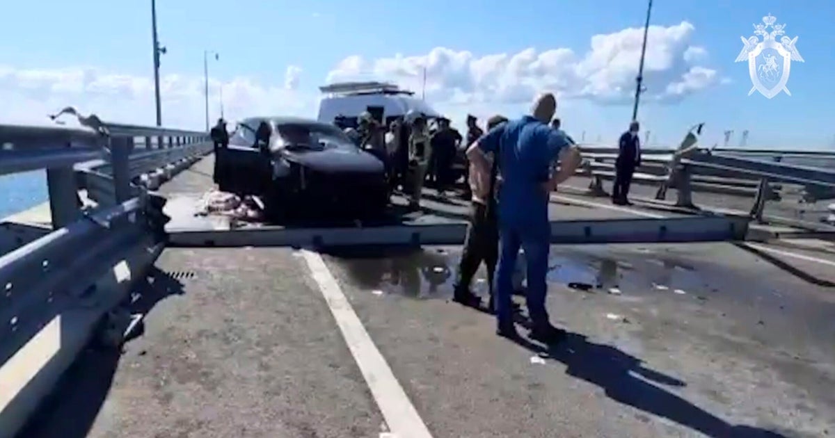Ukrainian Sea Drones Blow Up Section Of Key Crimea Bridge, Russia Says Ukrainian Sea Drones Blow Up Section Of Key Crimea Bridge, Russia Says