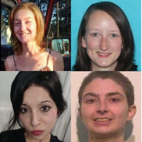 The deaths of four women in the Portland area -- Kristin Smith (clockwise from top left), Bridget Leann Ramsay Webster, Charity Lynn Perry and Ashley Real -- are believed to be linked.
