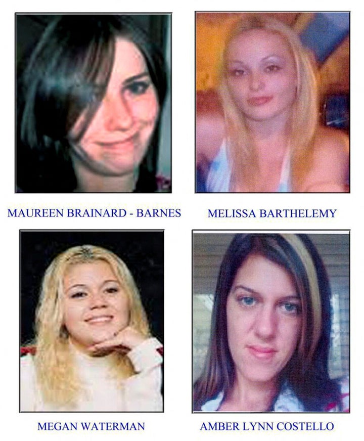 The "Gilgo Four" victims are seen in a combination of handouts from the Suffolk County Police Department, April 6, 2011. 