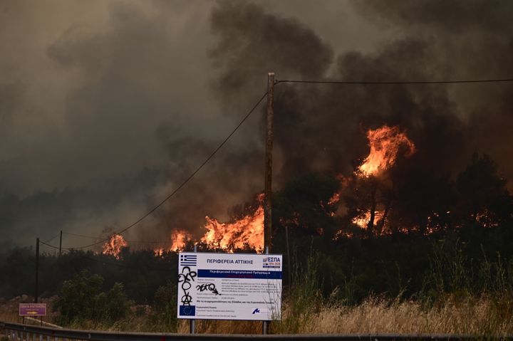 Πυρκαγιά στα Δερβενοχώρια, Τρίτη 18 Ιουλίου 2023. (ΜΙΧΑΛΗΣ ΚΑΡΑΓΙΑΝΝΗΣ/EUROKINISSI)