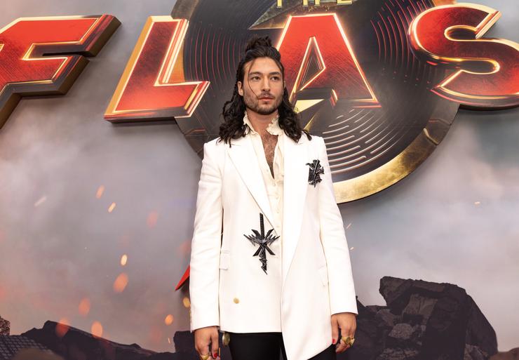 Ezra Miller attends the premiere of "The Flash" on June 12 in Los Angeles.