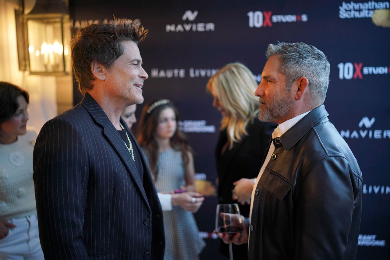 Rob Lowe and Cardone at an event sponsored by 10X in Malibu in April.