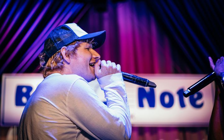 Ed Sheeran dropped by New York's Blue Note jazz club Monday for an impromptu performance. 