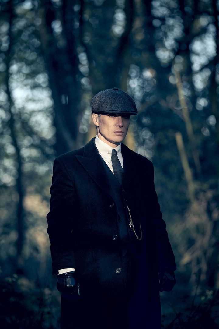 Cillian Murphy in character as Tommy Shelby